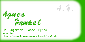 agnes hampel business card