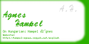 agnes hampel business card